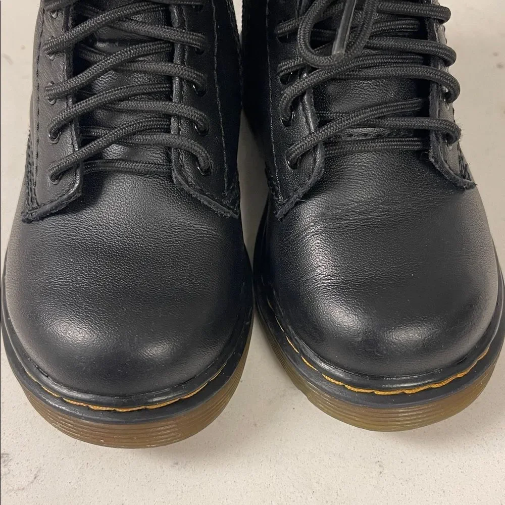 DR MARTEN TODDLER 1460 T SOFTY T LEATHER LACE UP BOOTS Size 8